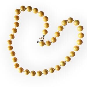 Aurora Borealis yellow plastic beaded necklace